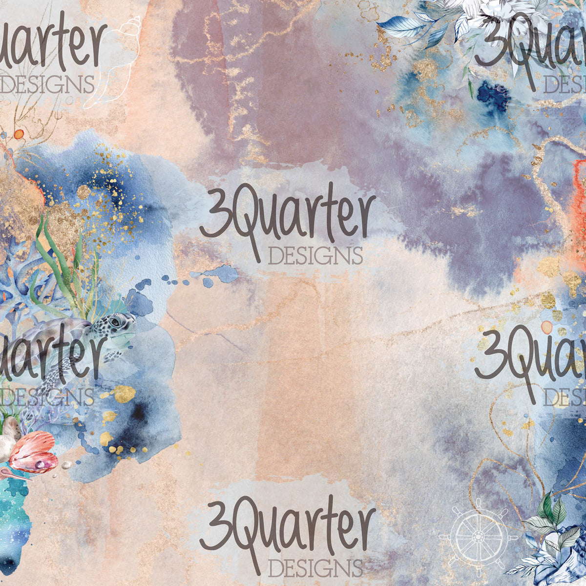 3Quarter Designs - Amoureux de l'Océan - Bloc de papier 6 x 6