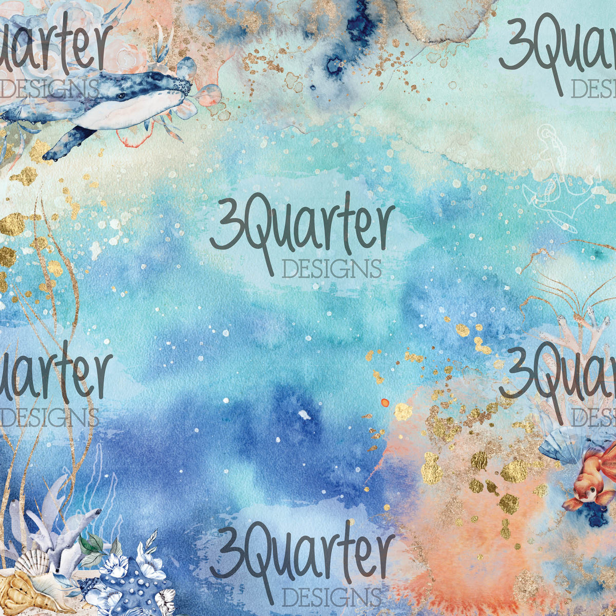3Quarter Designs - Amoureux de l'Océan - Bloc de papier 6 x 6