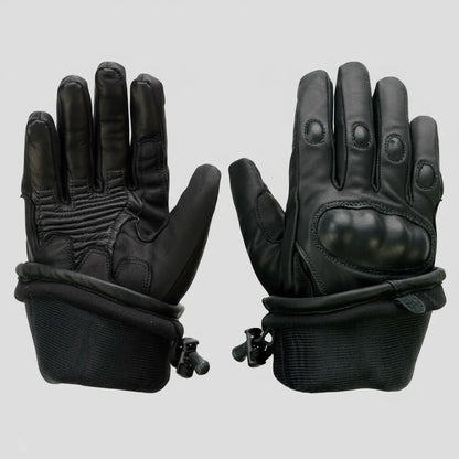 Open Road Men's Armored Gauntlet Leather Motorcycle Gloves