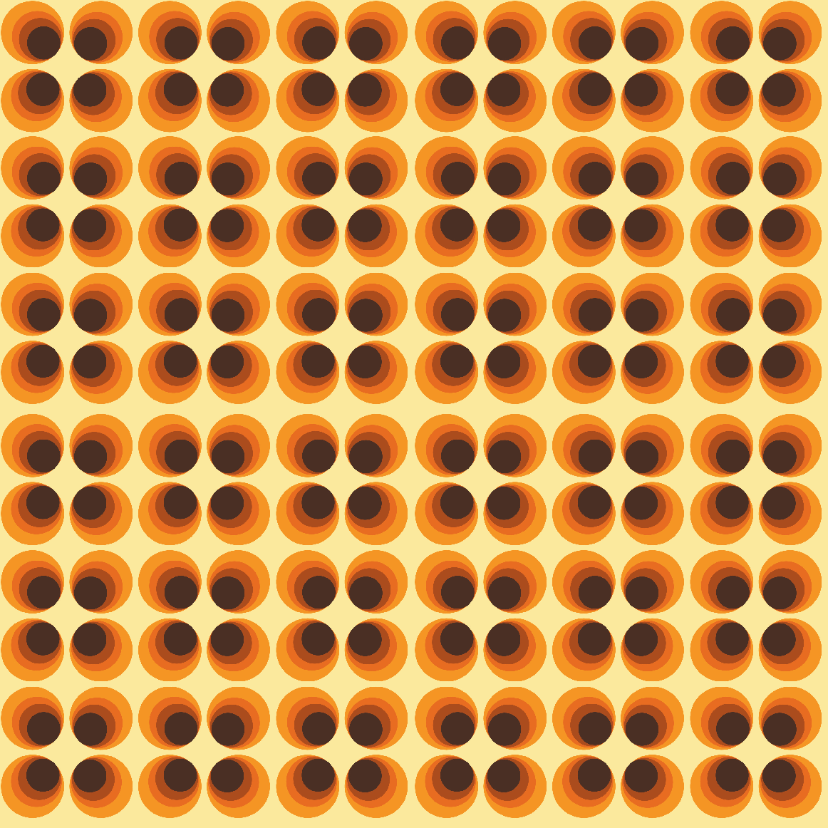 Vinyle thermocollant pour l'artisanat, motif cercle rétro funky années 70