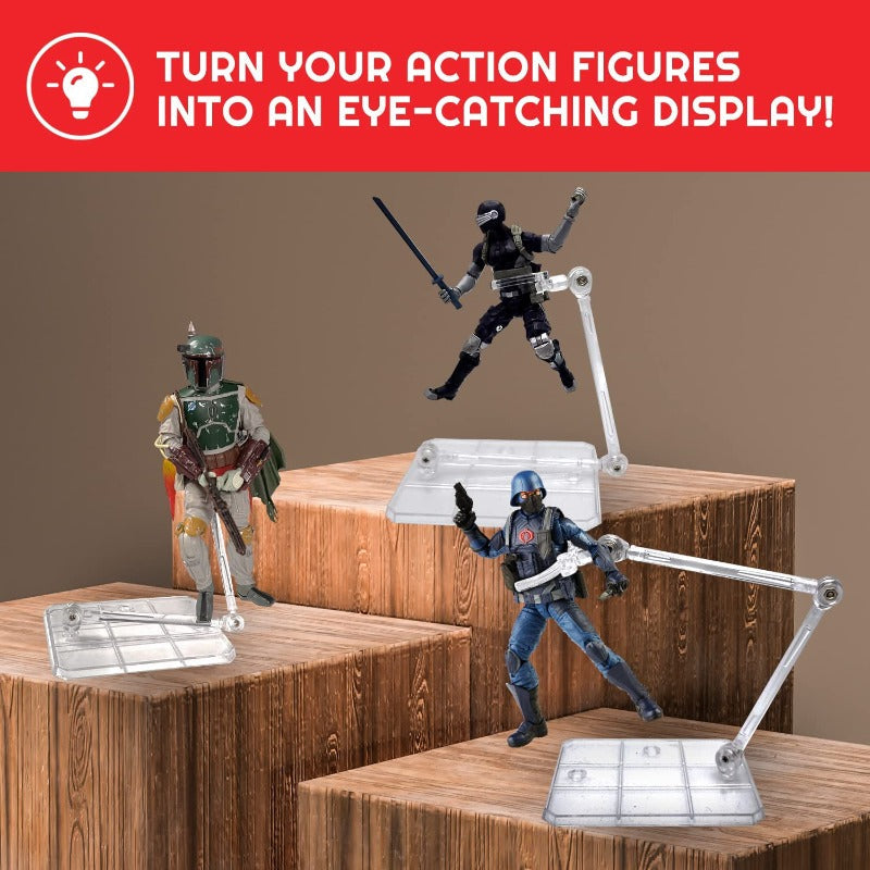 Supports articulés en plastique EVORETRO pour figurines de 3,75 et 6 pouces