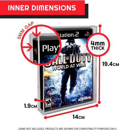 Acrylic Protector DVD (Wii, GameCube, PS2, Xbox, Xbox360)- Pack of 2