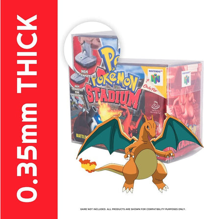 EVORETRO Protège-boîtes PET pour Nintendo N64 Pokémon Stadium - Lot de 1