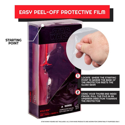 Star Wars Black Series 6’’ RED The Force Awakens (Black Box) - EVORETRO PET Protectors - Pack of 10