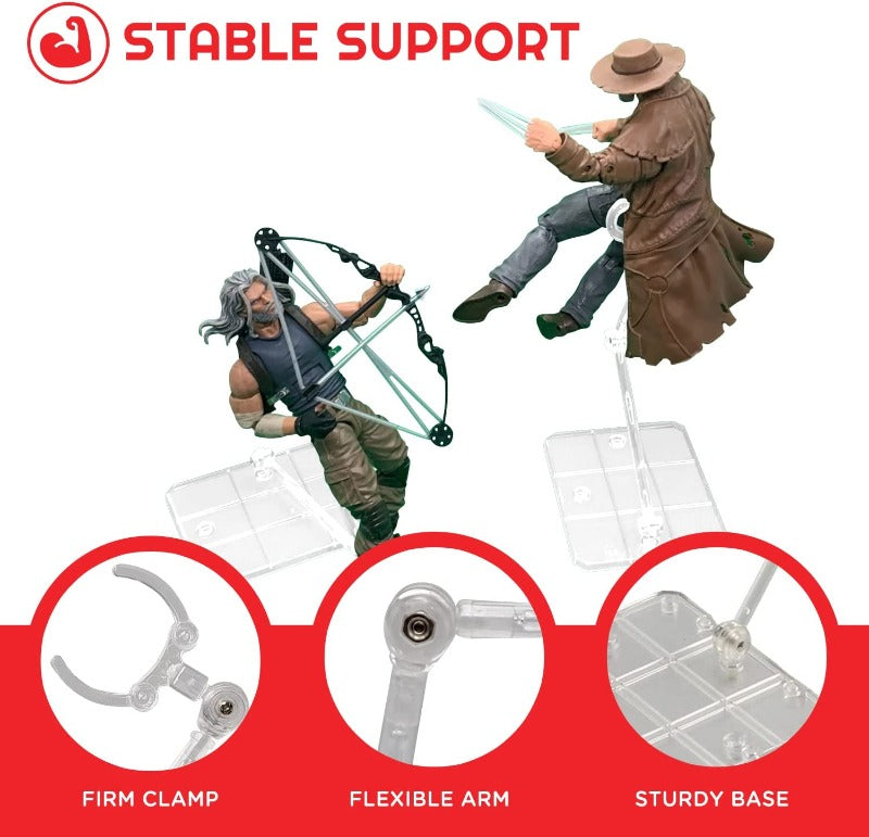 Supports articulés en plastique EVORETRO pour figurines de 3,75 et 6 pouces