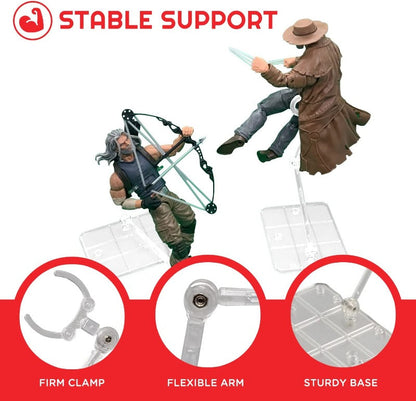 Supports articulés en plastique EVORETRO pour figurines de 3,75 et 6 pouces