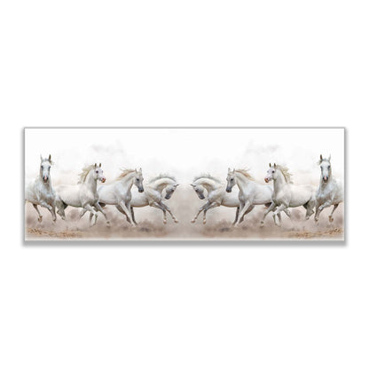 Wildlife Canvas-Arabian Horses White Sky-Wall Art
