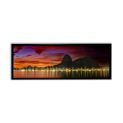 Copacabana & Sugarloaf Mountain Canvas Wall Art | Rio Sunrise | 72 × 24 inches