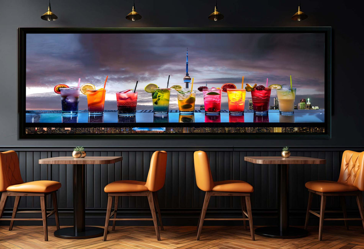 The Hi-Life Toronto Canvas Wall Art | Cocktails & Skyline
