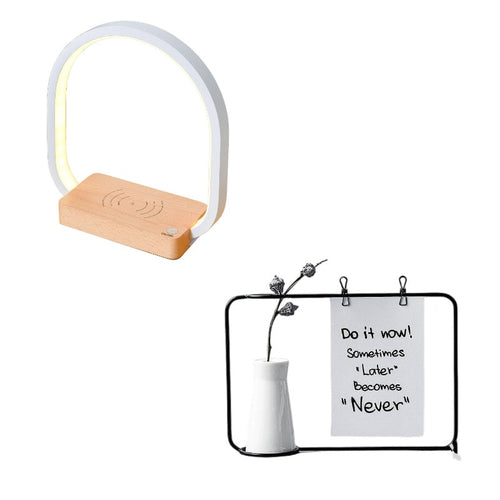 Lampe de table moderne multifonctionnelle avec recharge sans fil