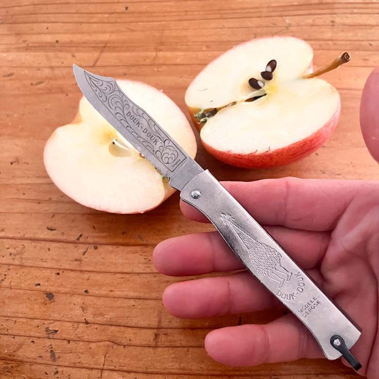 Douk-Douk Original Utility Pocket Knife 160mm, Carbon Steel Blade, Chromed Handle