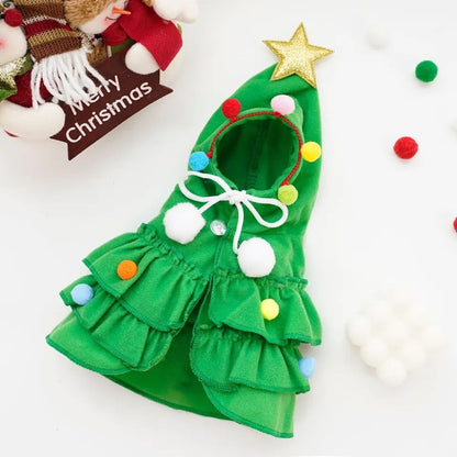 Étoile Brillante Chien Noël Sweat à Capuche Manteau | Vêtement d'Extérieur Sapin de Noël