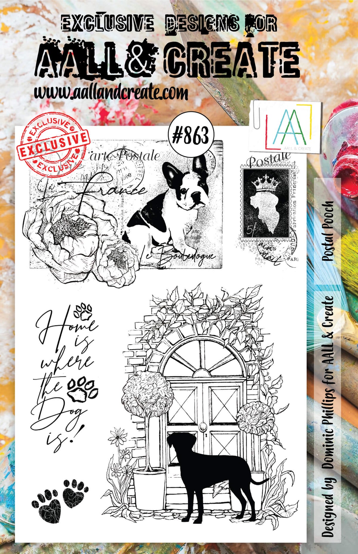 AALL and Create Lot de tampons -863 - Postal Pooch