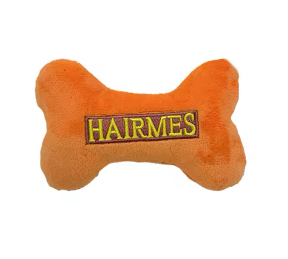 Jouet en peluche Hairmes Bone – Jouet de luxe en peluche pour chien