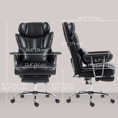 Fauteuil de bureau de direction Matteo avec 6 points de massage - Noir