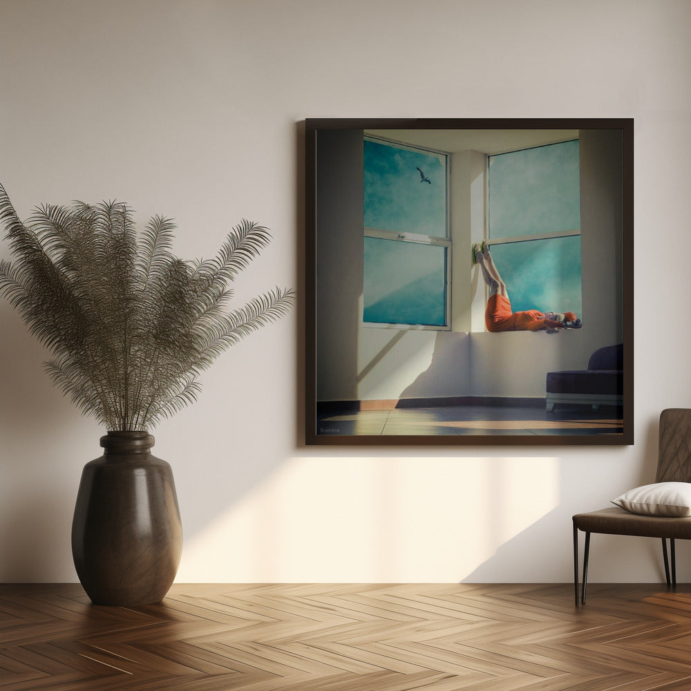 Wall art room with a view