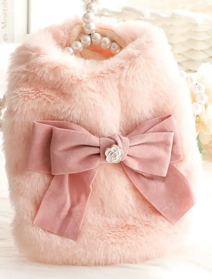 Manteau en fausse fourrure pour chien | Veste chaude pour animaux de compagnie
