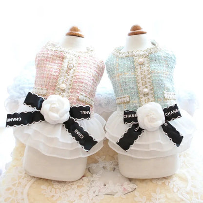 Robe pour chien Coco Chewnel | Robe tutu en tweed pour chien