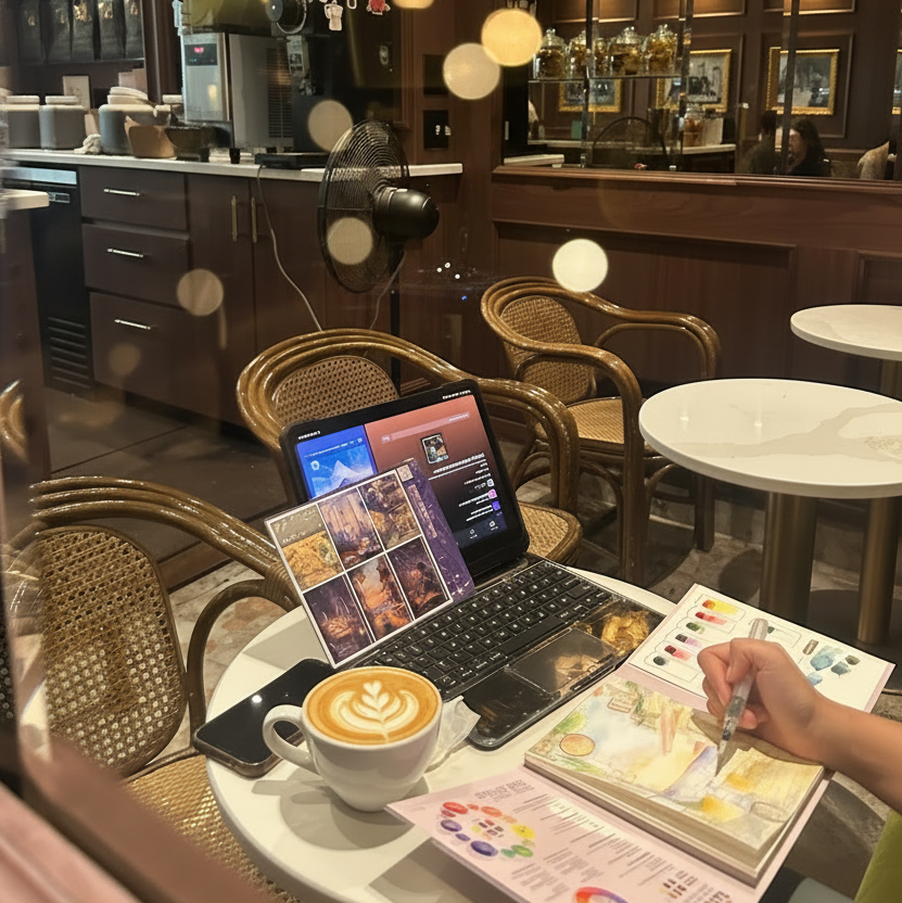 Watercolor Painting Cards Kit - Lo-Fi