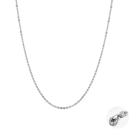 Authentic Gold Color 925 Sterling Silver Basic Cable Chain Necklace - Sca016