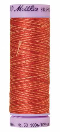 Fil de coton retors Mettler Silk-Finish 50 WT 100 m/109 yds coloris Terra Tones