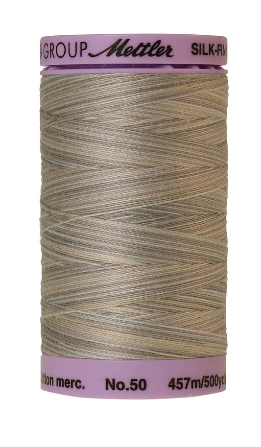 Mettler Fil de coton mouliné Silk-Finish 50wt, 500 vg/457 m, gris tourterelle