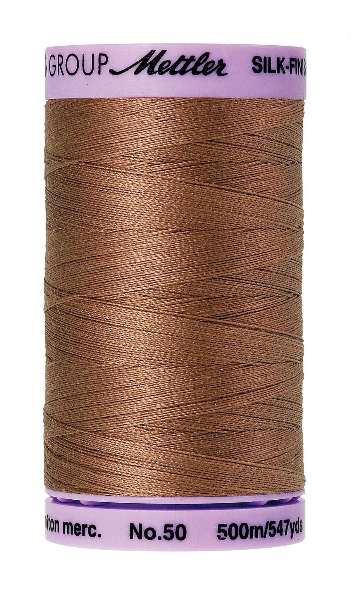 Mettler  Silk-Finish 50wt Solid Cotton Thread 547yd/500M Walnut