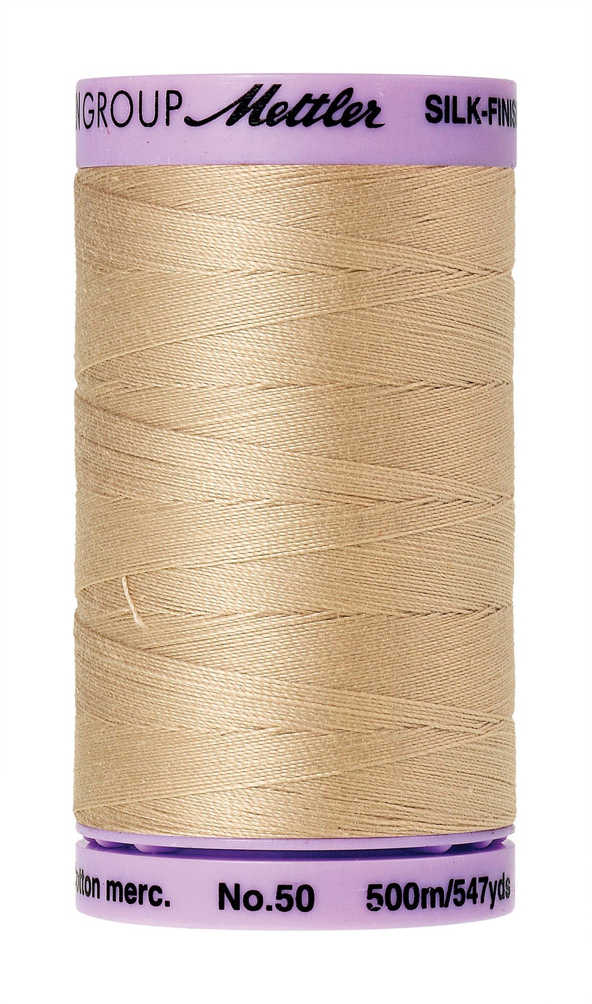 Fil de coton Mettler Silk-Finish 50wt, 500 m (547 verges), couleur flocons d'avoine