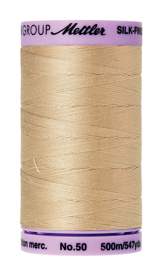 Fil de coton Mettler Silk-Finish 50wt, 500 m (547 verges), couleur flocons d'avoine
