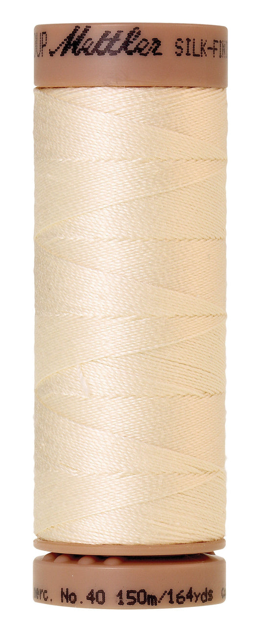 Fil de coton uni Mettler Silk-Finish 40wt 150 m (164 verges) Mousseline