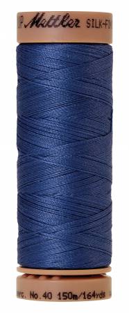 Mettler  Silk-Finish 40wt Solid Cotton Thread 164yd/150M Cobalt Blue