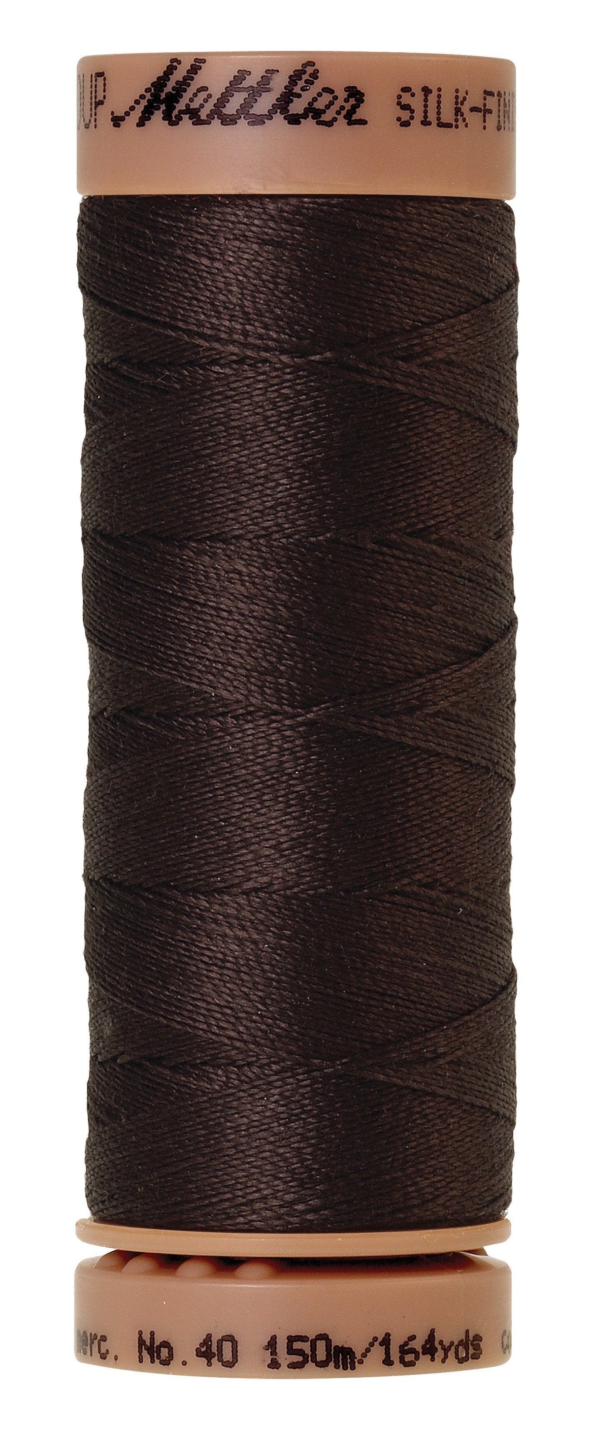 Mettler  Silk-Finish 40wt Solid Cotton Thread 164yd/150M Black Peppercorn