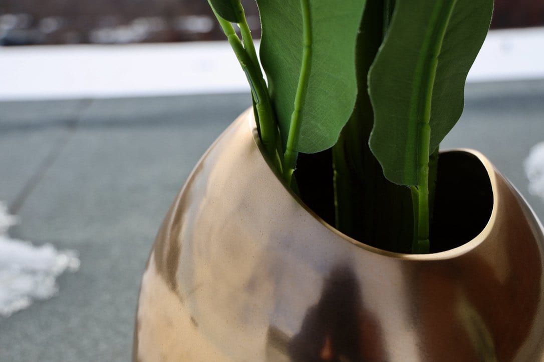 Fina - Jardinière à poser en laiton (Plusieurs tailles disponibles)