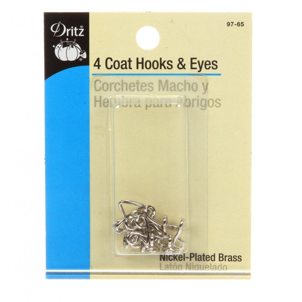 Dritz Sew On Hooks Eyes & Loops Nickel Size 1