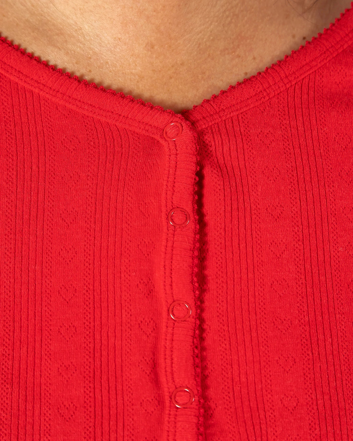 Ensemble de pyjama long deux pièces rouge