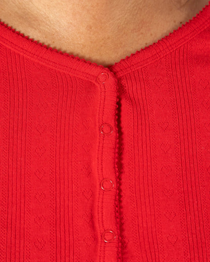 Ensemble de pyjama long deux pièces rouge