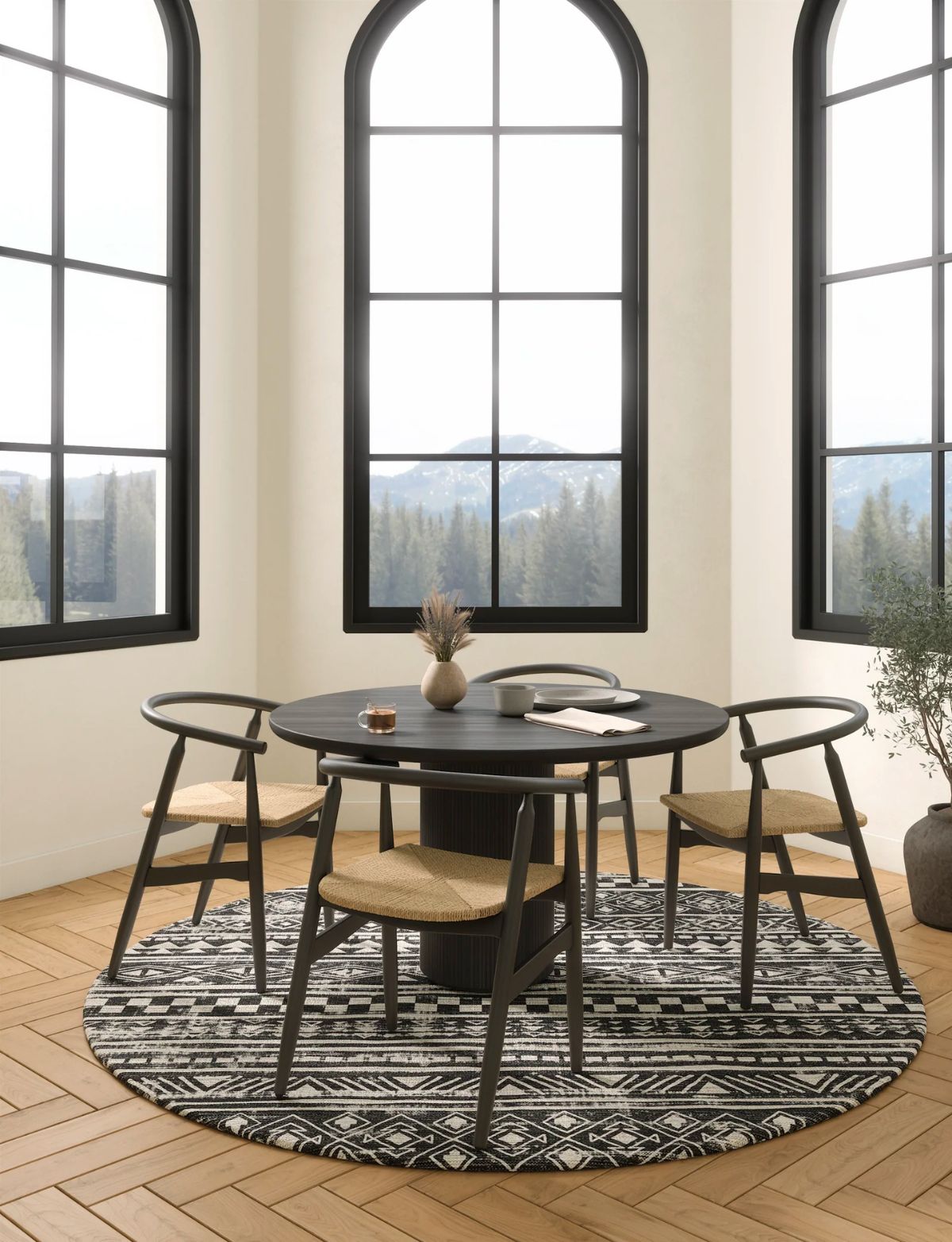 Nadine Black & White Rug