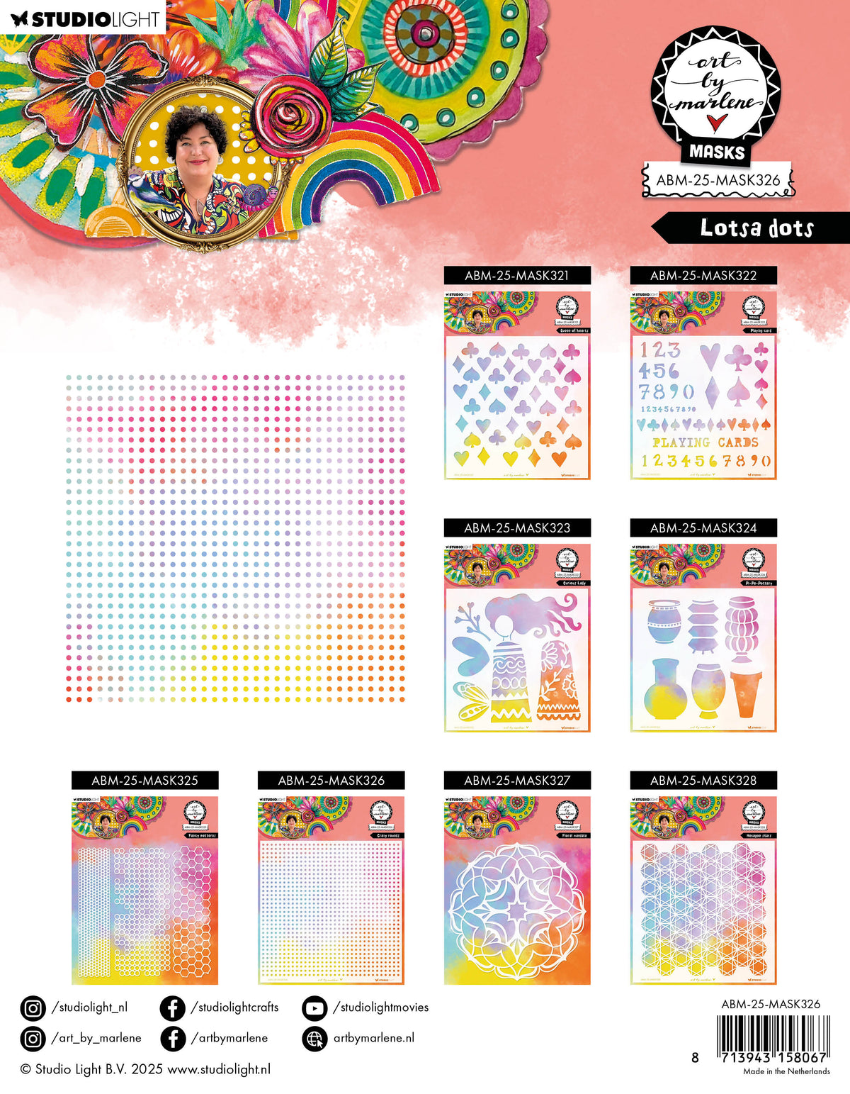ABM Mask Lotsa Dots Art By Marlene 1 PC