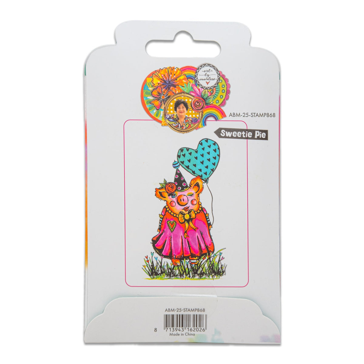 ABM Cling Rubber Stamp Sweetie Pie Art By Marlene 3 Pieces