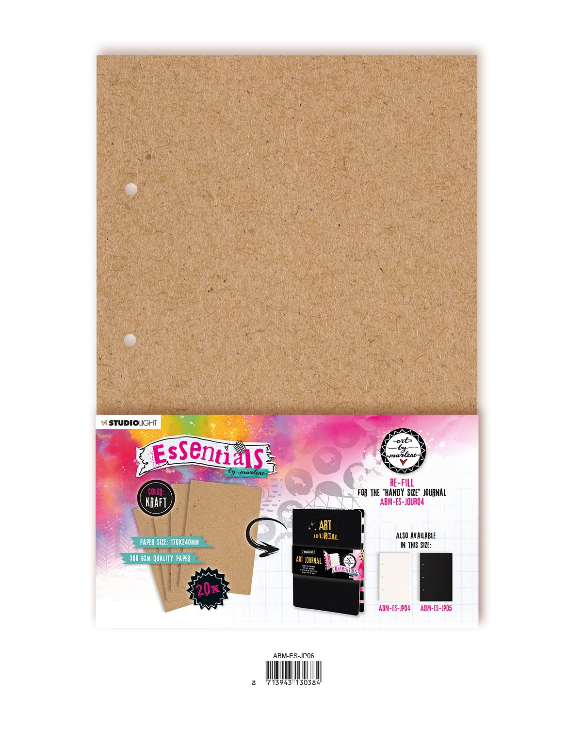 ABM Journal Pages Pour ABM-ES-JOUR04 Kraft Essentials 170x240x8mm 20 FH n°06