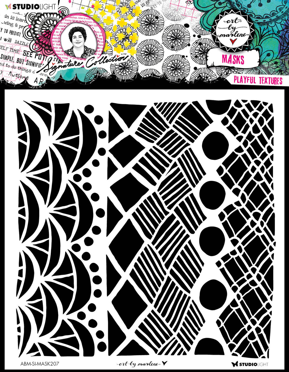 ABM Mask Textures Ludiques Collection Signature 203.2x203.2x1mm 1 PC nr.207