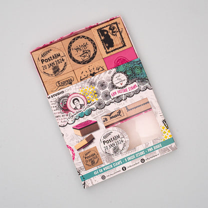 ABM Tampons en Bois, Tampons en Caoutchouc Collection Signature 120x120x23mm 9 pièces nr.595