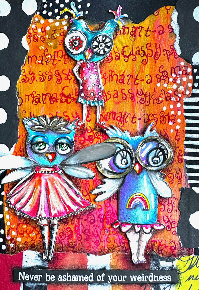 Tampon transparent ABM collection Owlicious Signature 148x210x3mm 9 pièces réf. 637