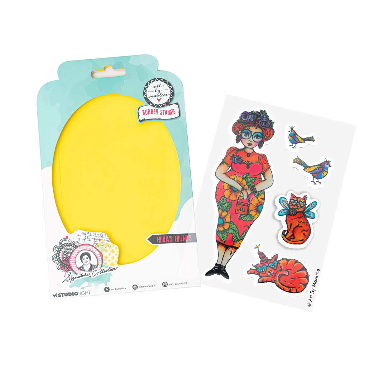 ABM Tampon transparent Collection Signature Amis de Frida 5 pièces
