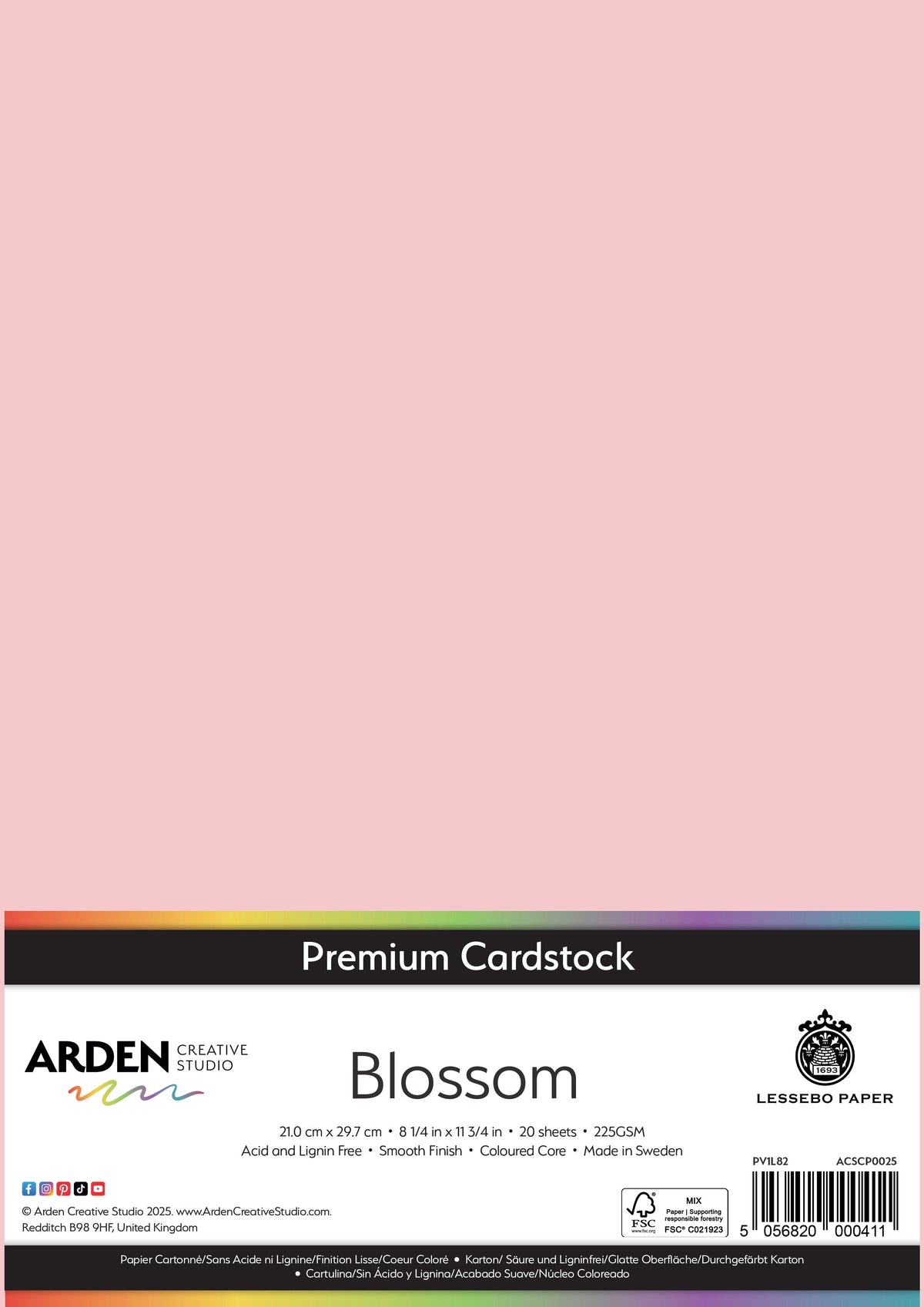 Arden Creative Studio Premium Cardstock A4 225gsm 20 Pack