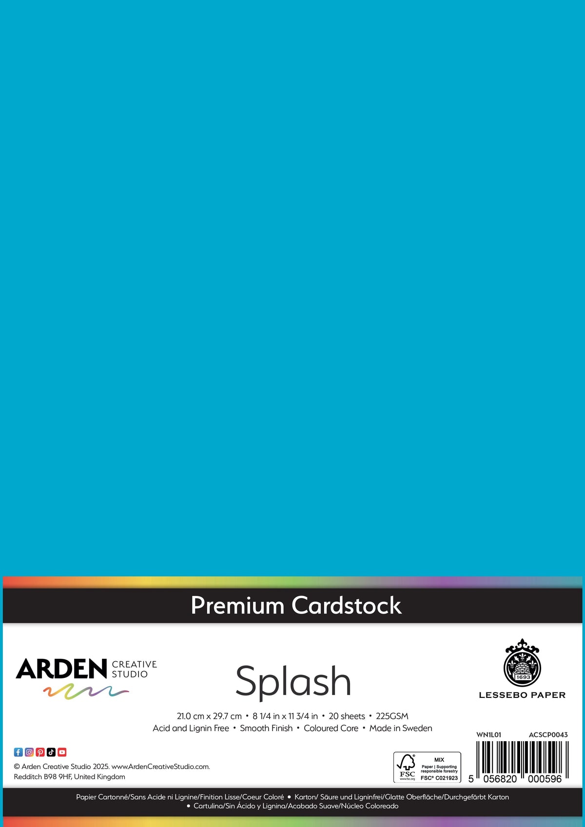 Arden Creative Studio Premium Cardstock A4 225gsm 20 Pack