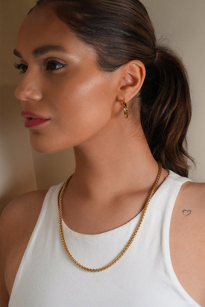 ACTON Gold : Collier chaîne byzantine largeur moyenne.