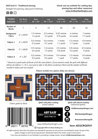 Le patron de courtepointe Reconnection - Art East Quilting Co.