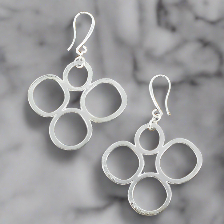 Boucles d'oreilles bulles en plaqué argent