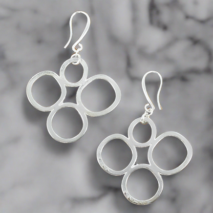 Boucles d'oreilles bulles en plaqué argent